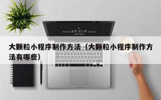 湛江大颗粒小程序制作方法（大颗粒小程序制作方法有哪些）